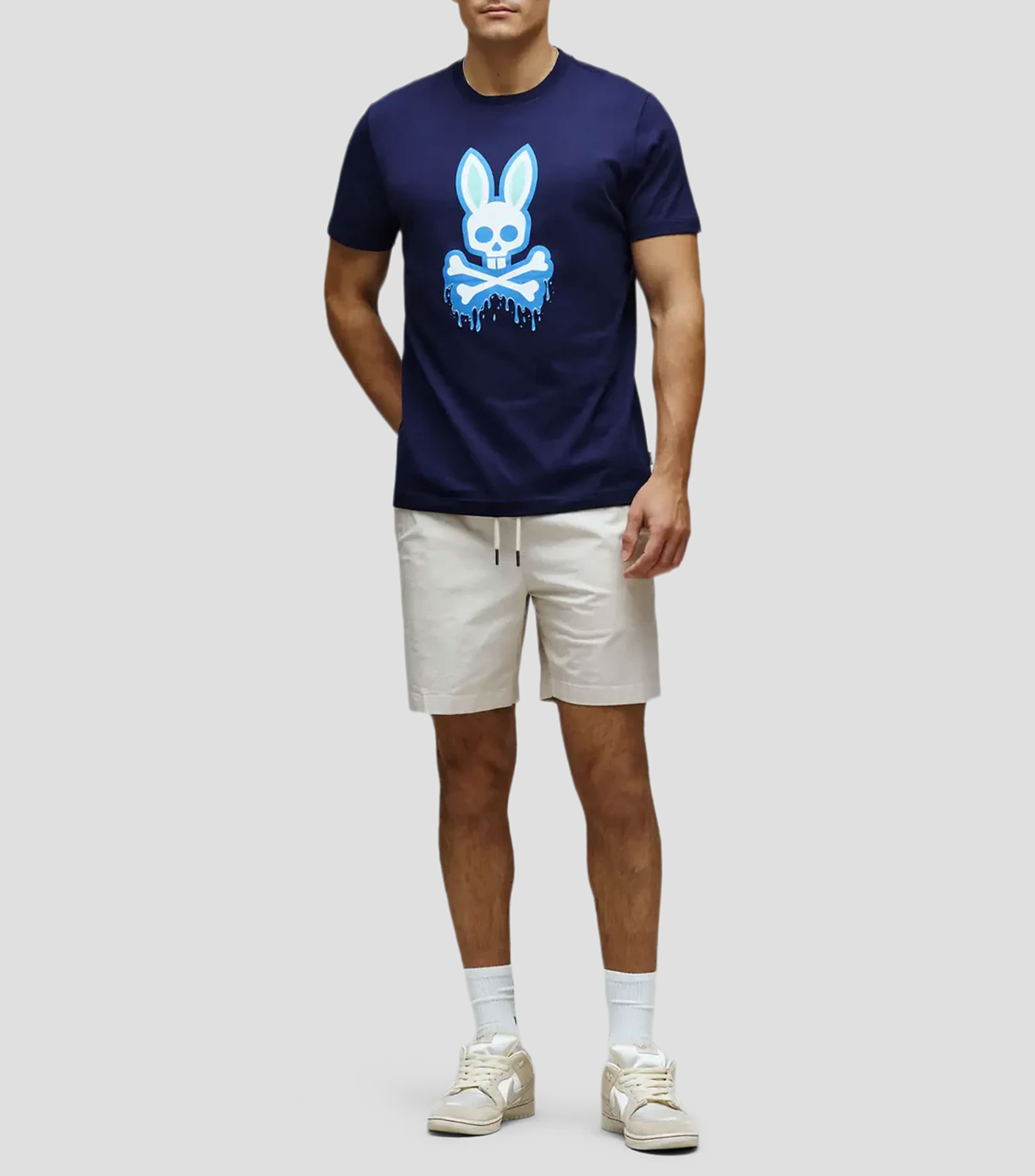 Playera cuello redondo manga corta estampada Hombre